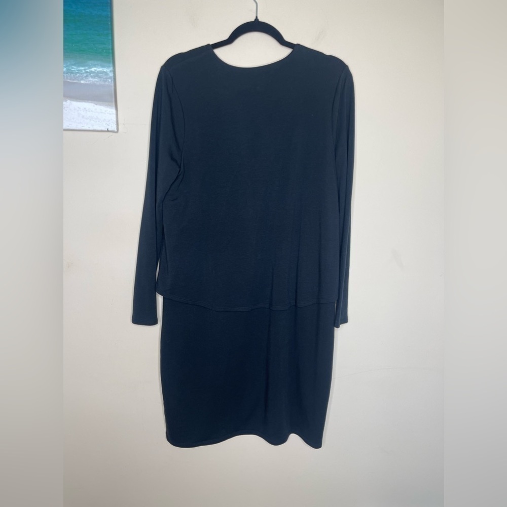 j jill purejill one piece black dress with overshirt - Picture 4 of 5